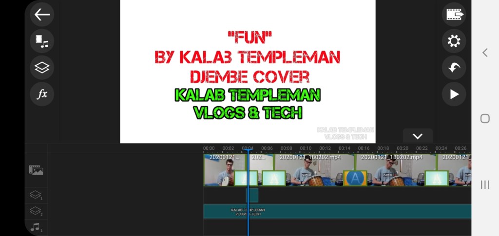 Screenshot of editing software.