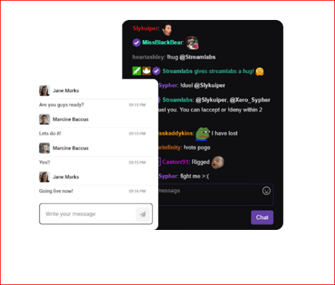 SAMPLE S CREENSHOT OF LIVE CHAT