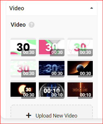 SCREENSHOT OF VIDEO COUNTDOWNS ON MELON